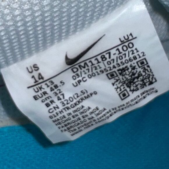 Nike Leather Court Vision Low NBA Sneakers Size 14 - Picture 7 of 9